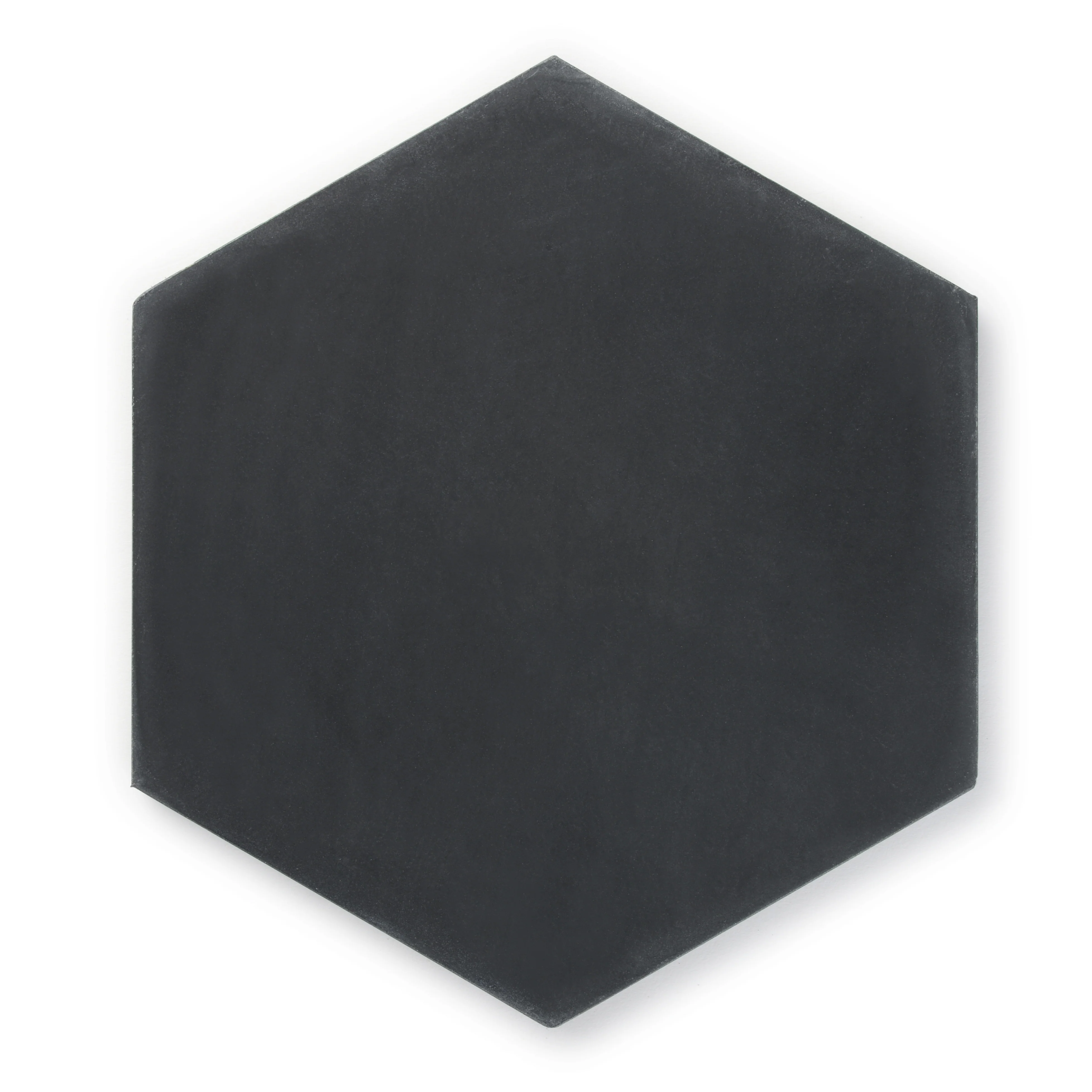 Sample: Solid Black Hexagon Cement Tile