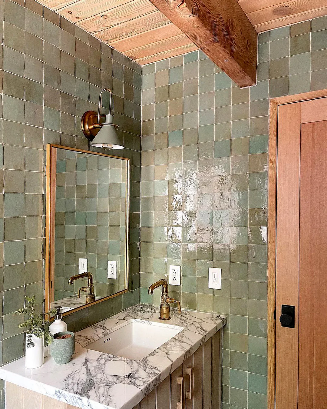 Sea Green 4x4 Zellige Tile - Image 2