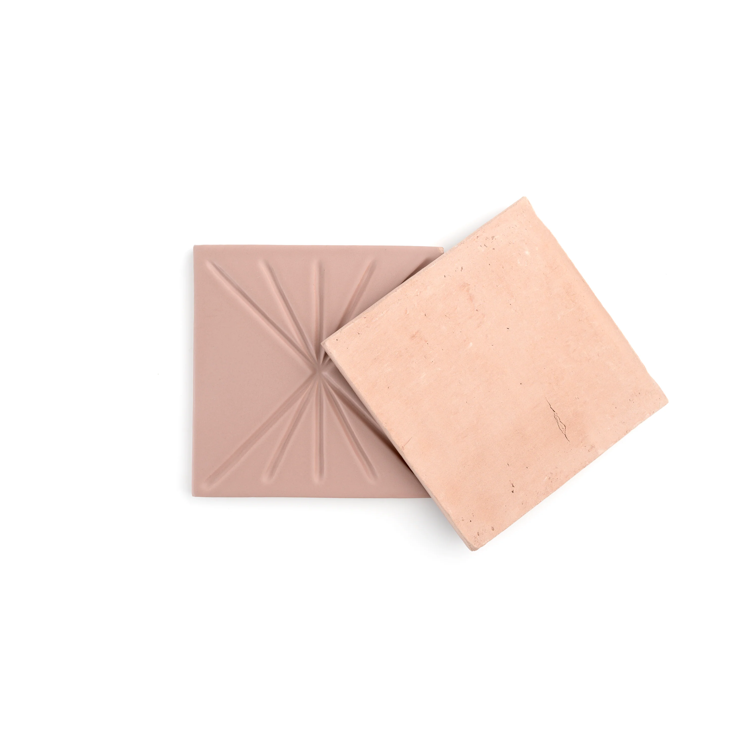 Tepoz Pink 6x6 Dimensional Relief Artisan Ceramic Tile - Image 3