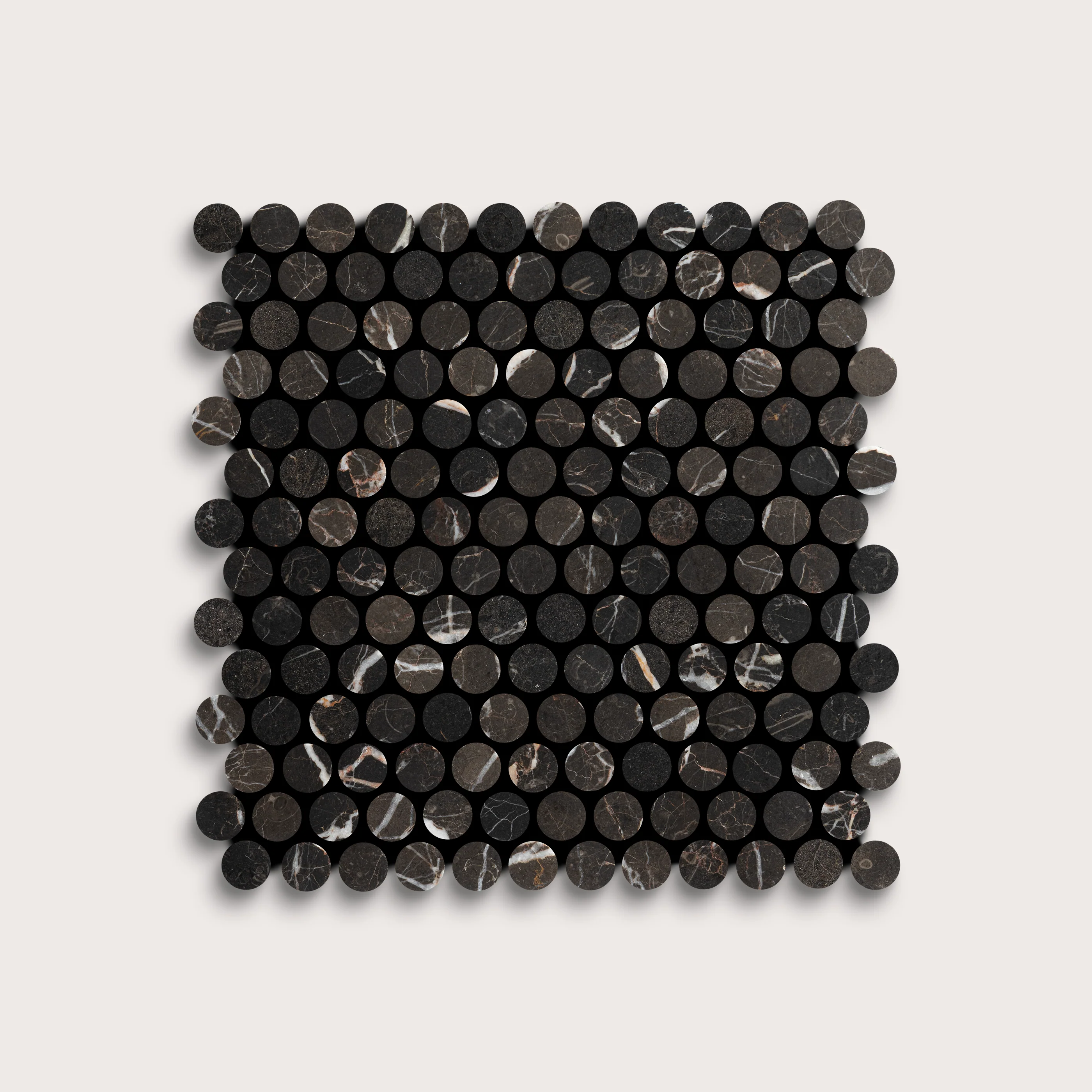 Truffle 1 Inch Penny Round Marble | Honed - Image 4