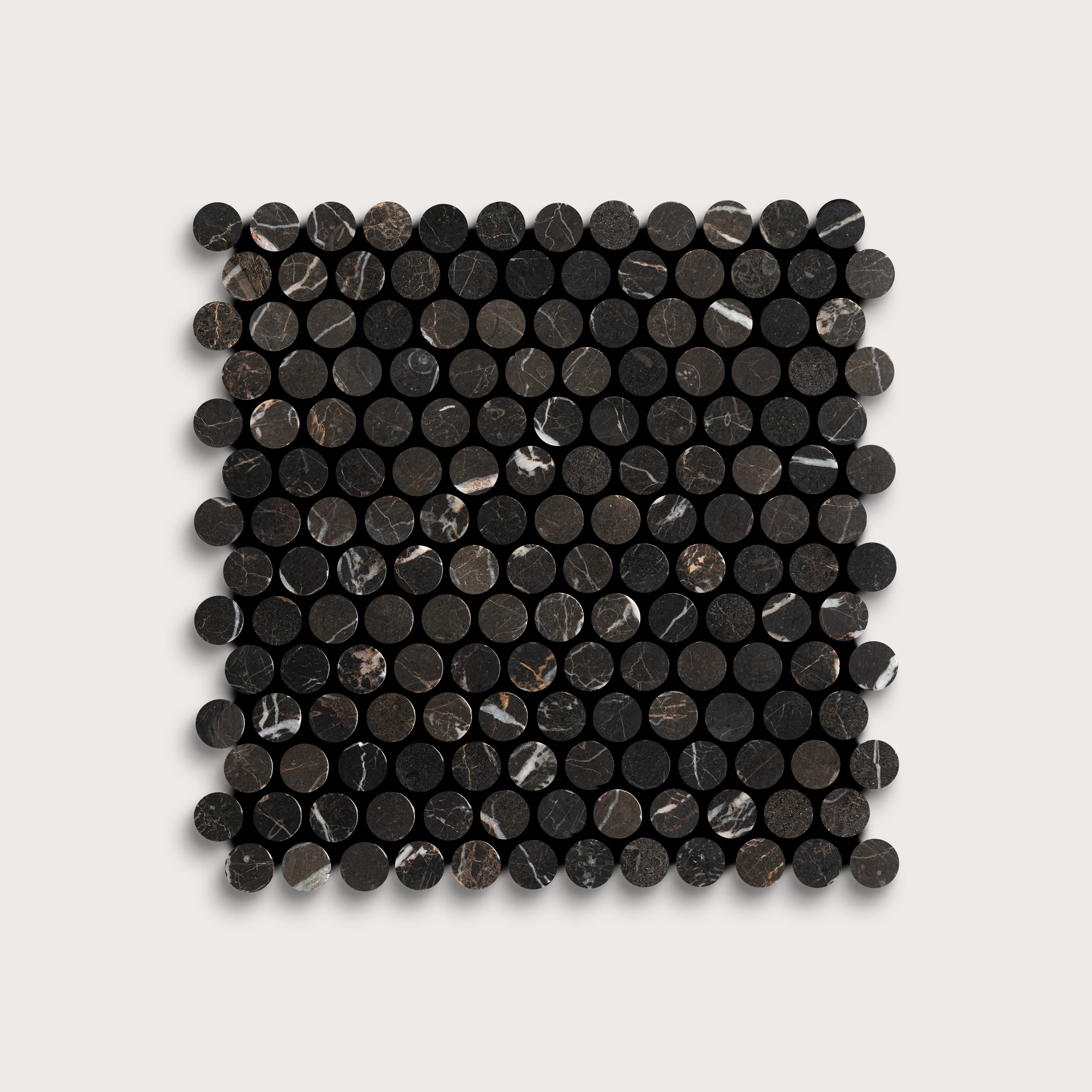 Truffle 1 Inch Penny Round Marble | Honed - Image 5