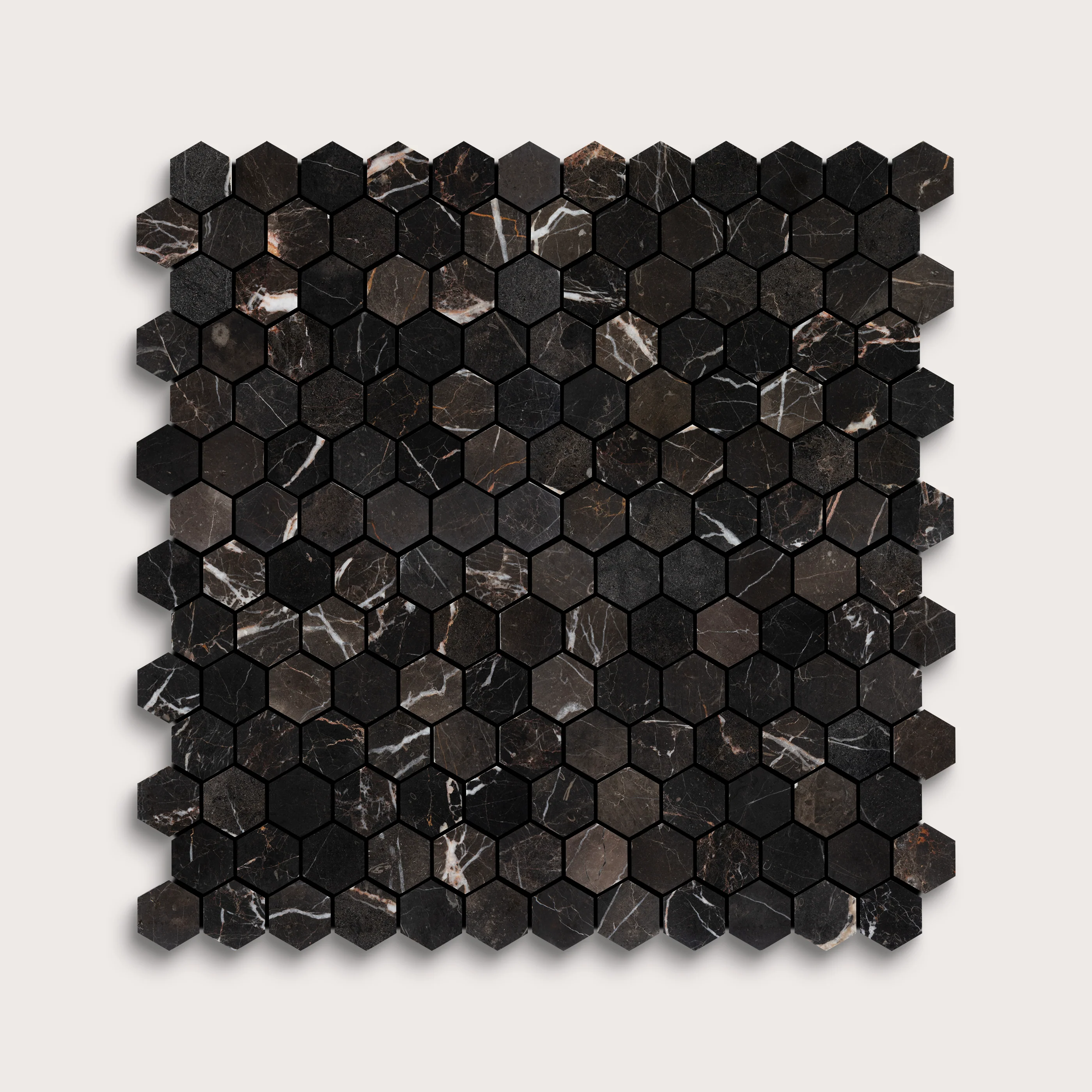 Truffle 2 Inch Hex Marble | Honed